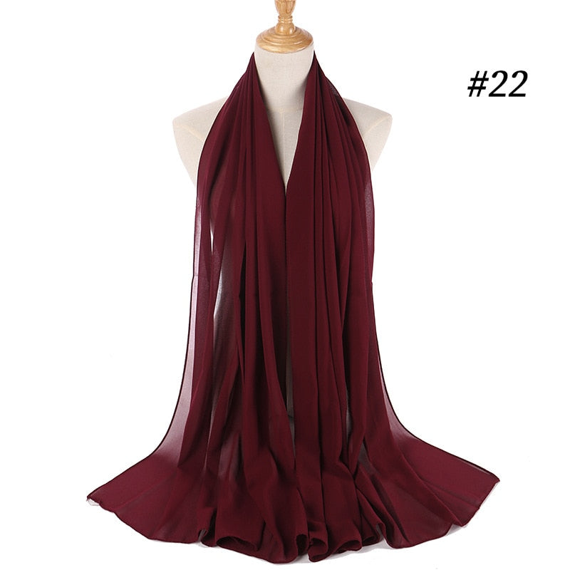 Elegant Chiffon Hijab Pannebånd för Kvinnor