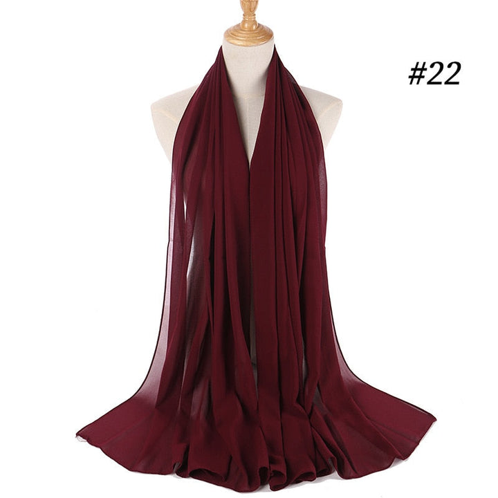 Elegant Chiffon Hijab Pannebånd för Kvinnor