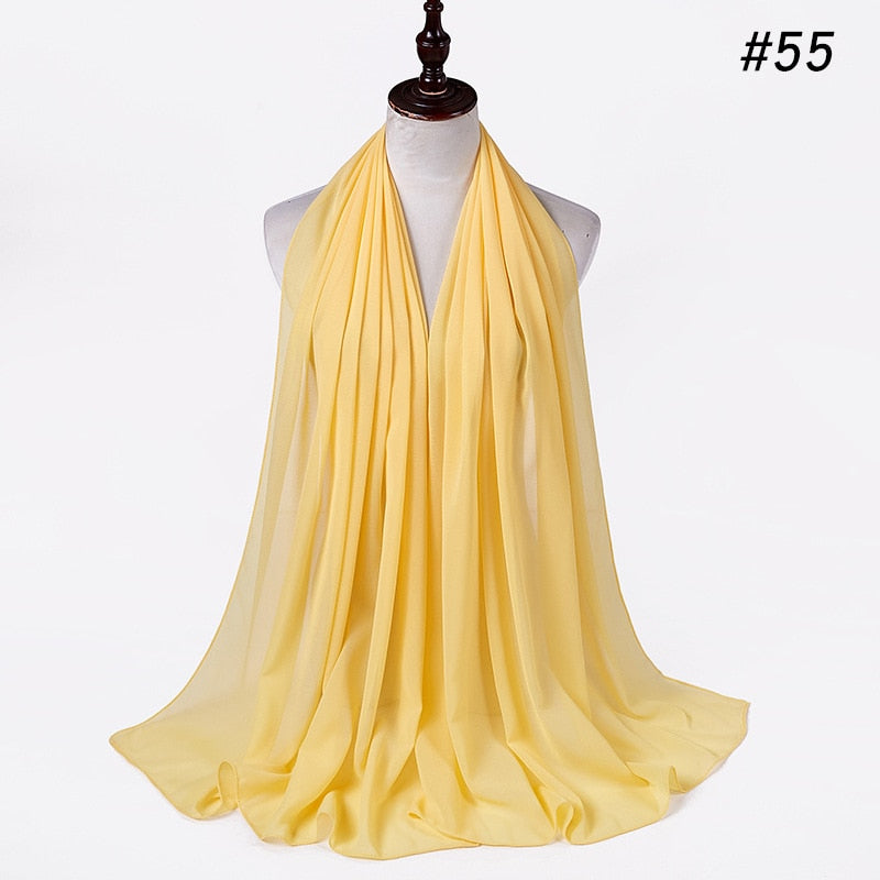 Elegant Chiffon Hijab Pannebånd för Kvinnor