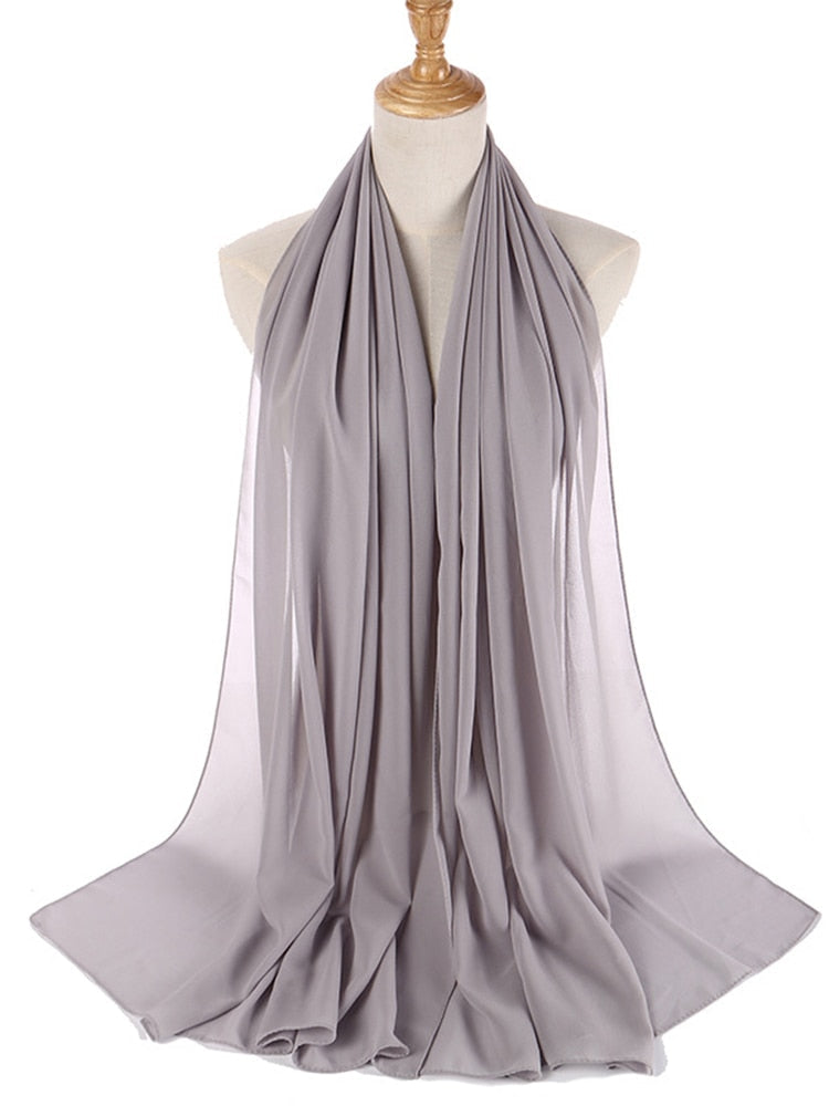 Elegant Chiffon Hijab Pannebånd för Kvinnor