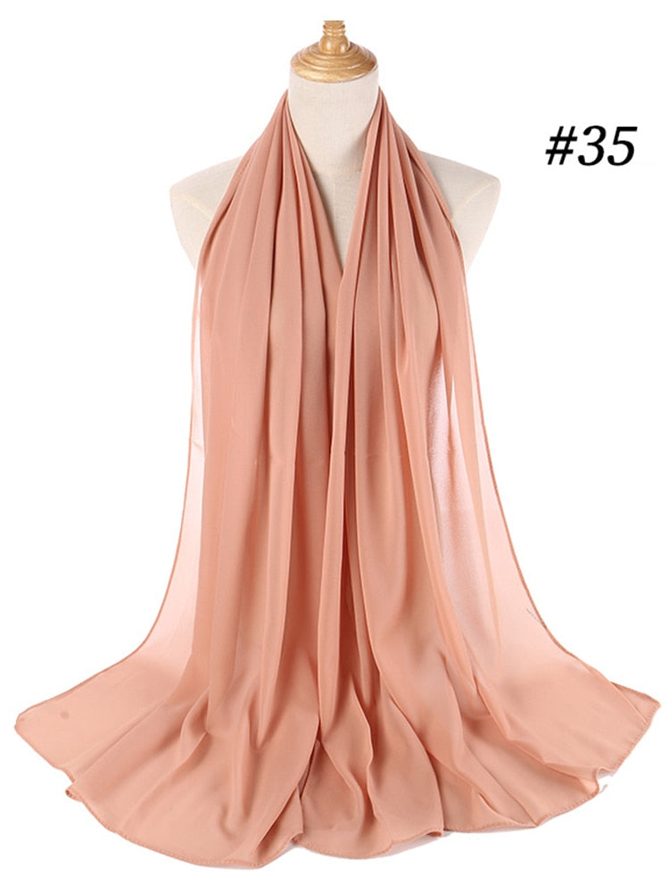 Elegant Chiffon Hijab Pannebånd för Kvinnor