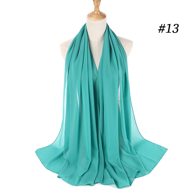 Elegant Chiffon Hijab Pannebånd för Kvinnor