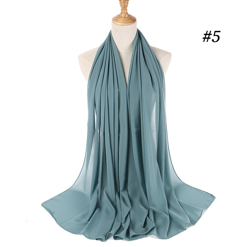 Elegant Chiffon Hijab Pannebånd för Kvinnor