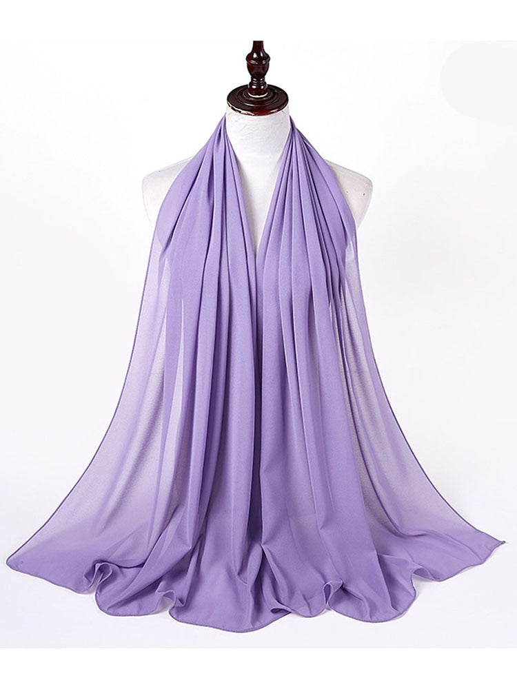 Elegant Chiffon Hijab Pannebånd för Kvinnor