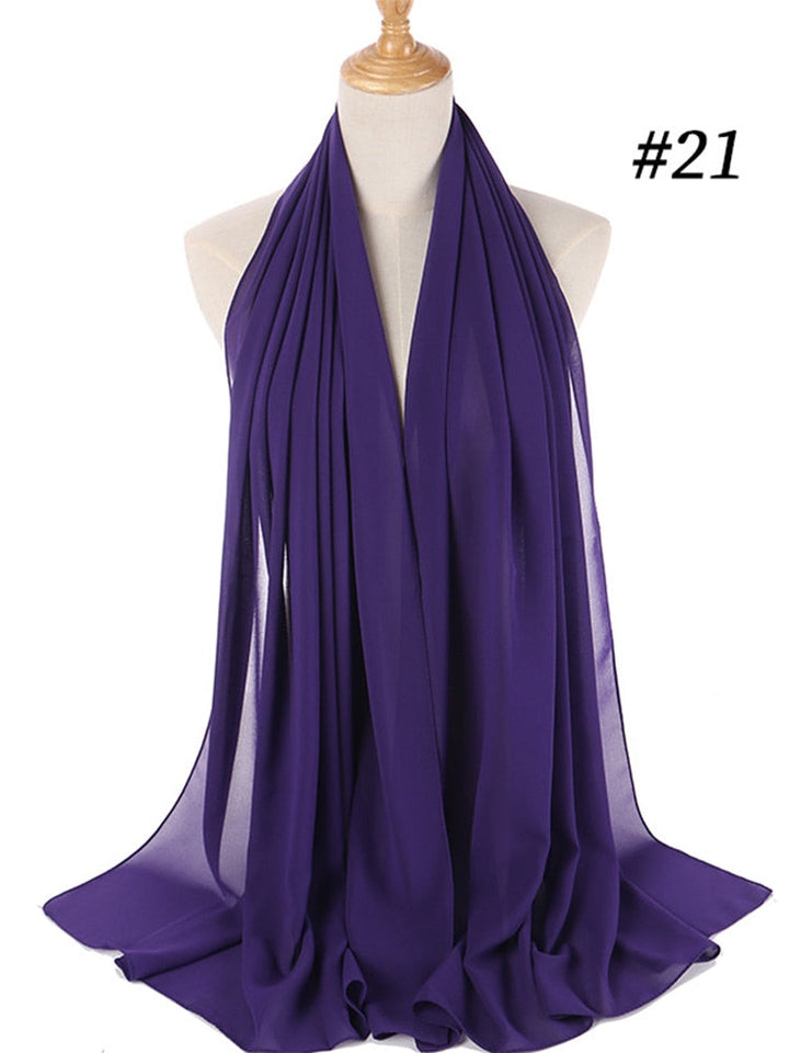 Elegant Chiffon Hijab Pannebånd för Kvinnor