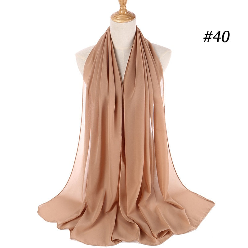 Elegant Chiffon Hijab Pannebånd för Kvinnor