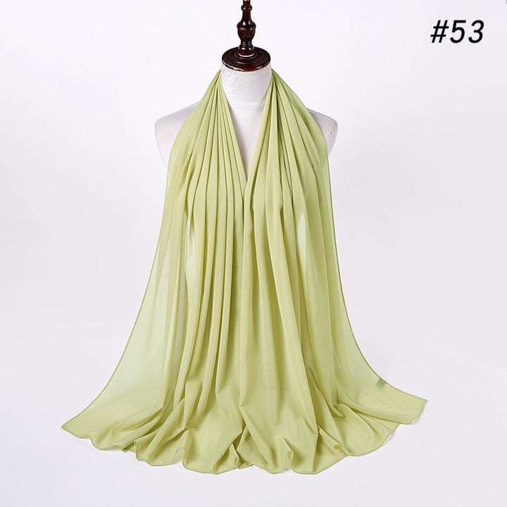 Elegant Chiffon Hijab Pannebånd för Kvinnor
