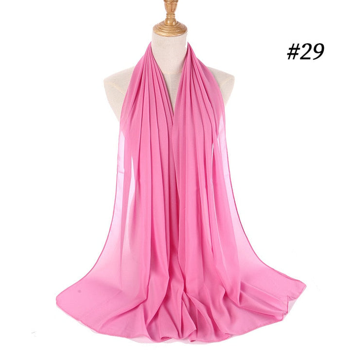 Elegant Chiffon Hijab Pannebånd för Kvinnor