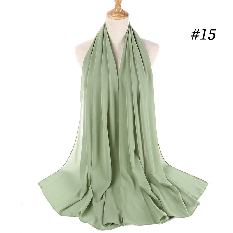 Elegant Chiffon Hijab Pannebånd för Kvinnor