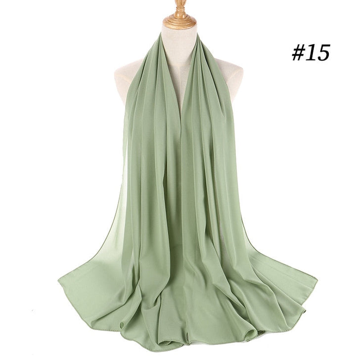 Elegant Chiffon Hijab Pannebånd för Kvinnor