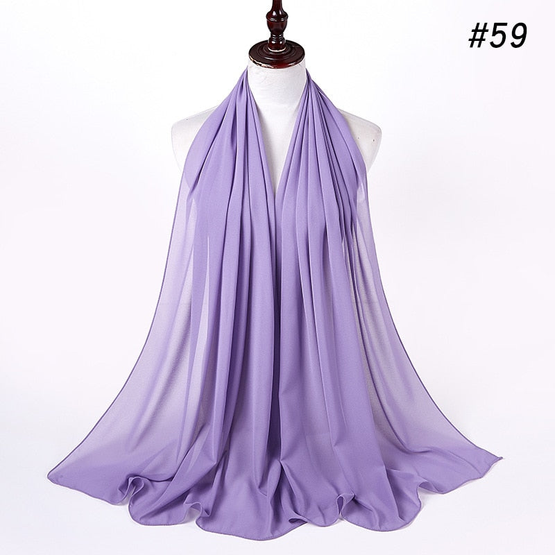 Elegant Chiffon Hijab Pannebånd för Kvinnor