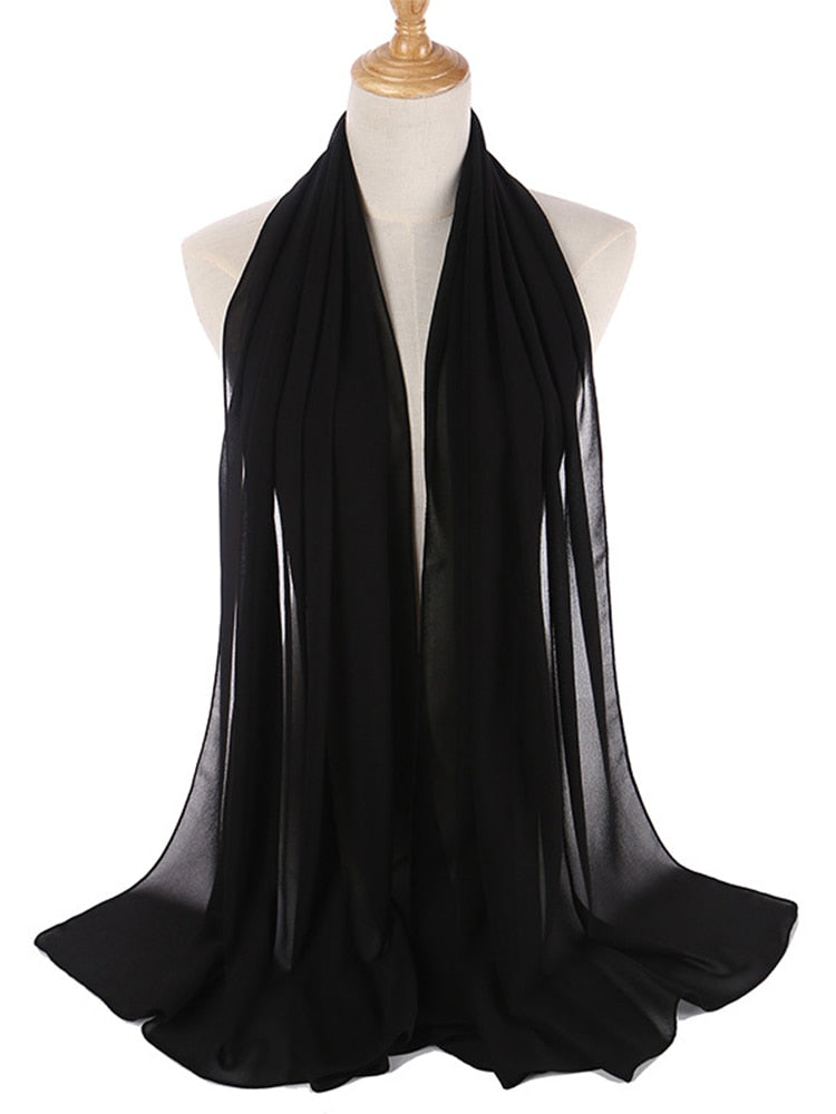 Elegant Chiffon Hijab Pannebånd för Kvinnor
