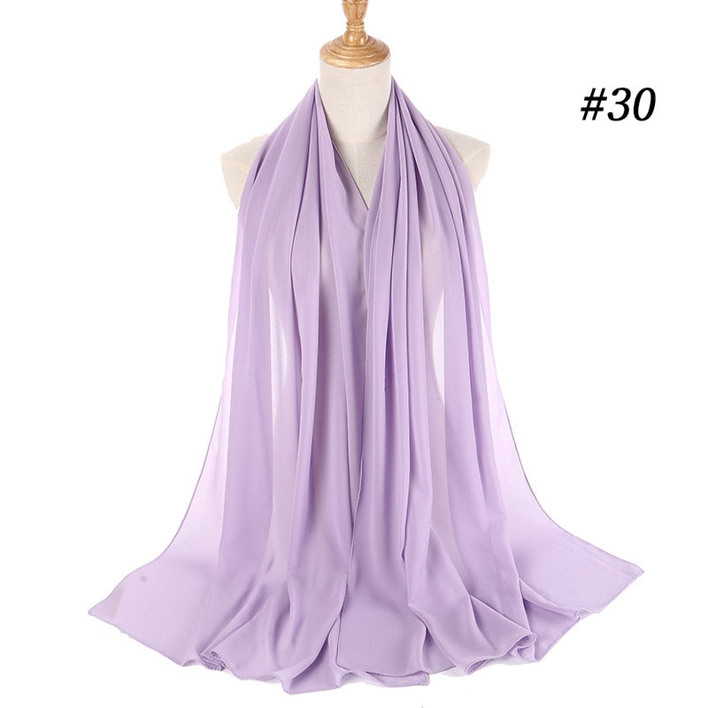 Elegant Chiffon Hijab Pannebånd för Kvinnor