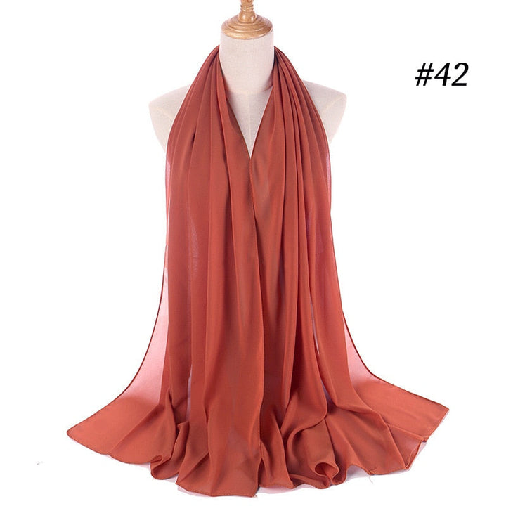 Elegant Chiffon Hijab Pannebånd för Kvinnor