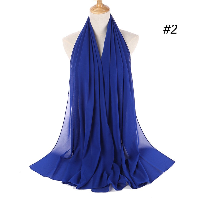 Elegant Chiffon Hijab Pannebånd för Kvinnor