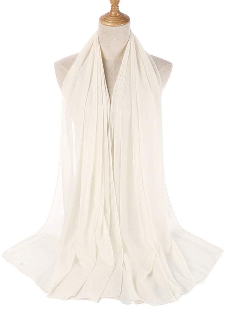 Elegant Chiffon Hijab Pannebånd för Kvinnor