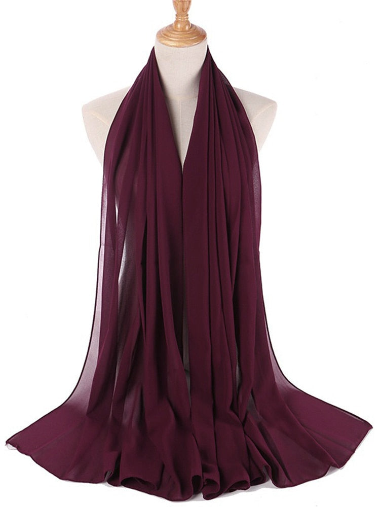 Elegant Chiffon Hijab Pannebånd för Kvinnor