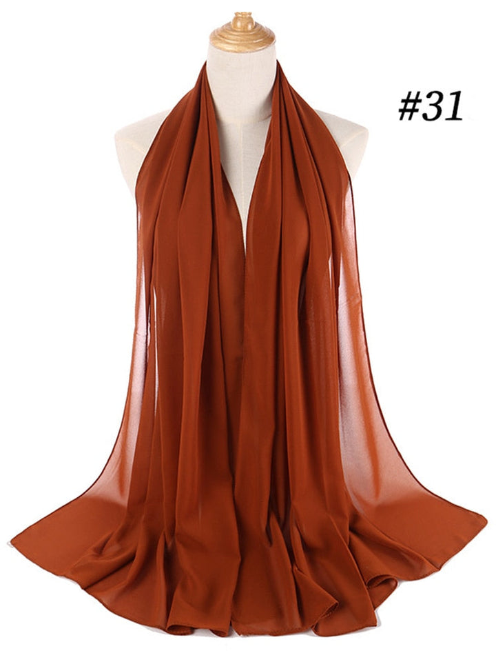 Elegant Chiffon Hijab Pannebånd för Kvinnor