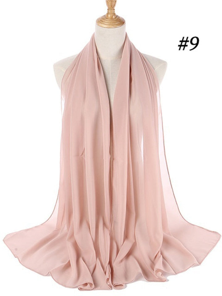 Elegant Chiffon Hijab Pannebånd för Kvinnor
