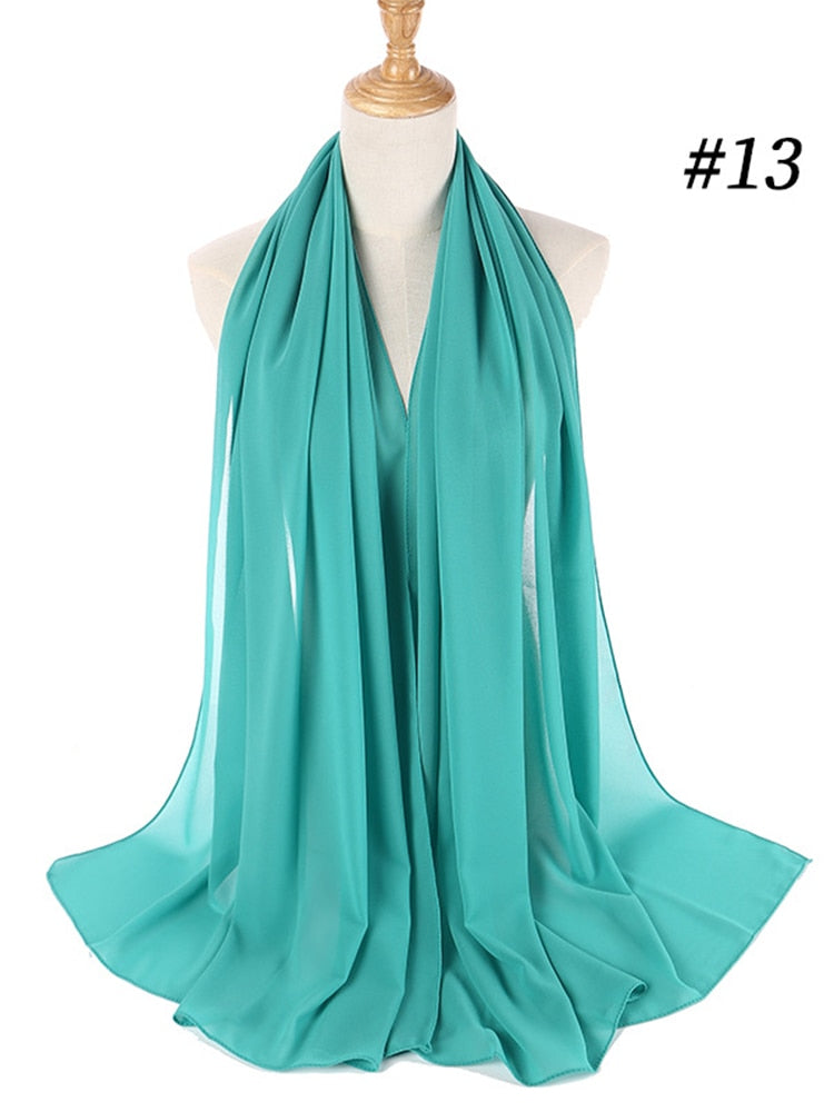 Elegant Chiffon Hijab Pannebånd för Kvinnor