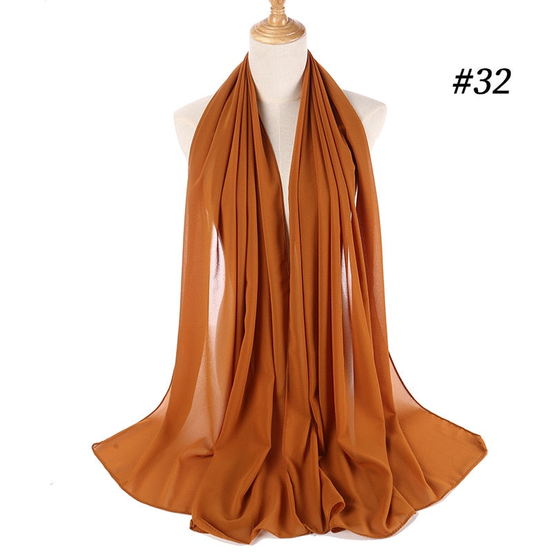 Elegant Chiffon Hijab Pannebånd för Kvinnor