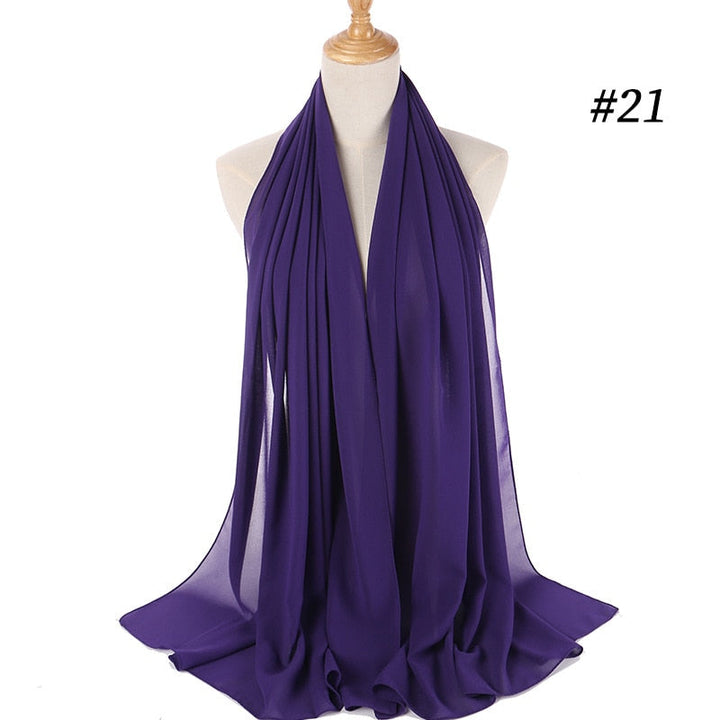 Elegant Chiffon Hijab Pannebånd för Kvinnor