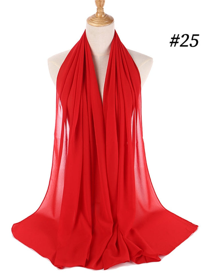 Elegant Chiffon Hijab Pannebånd för Kvinnor