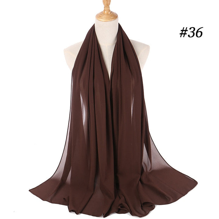 Elegant Chiffon Hijab Pannebånd för Kvinnor