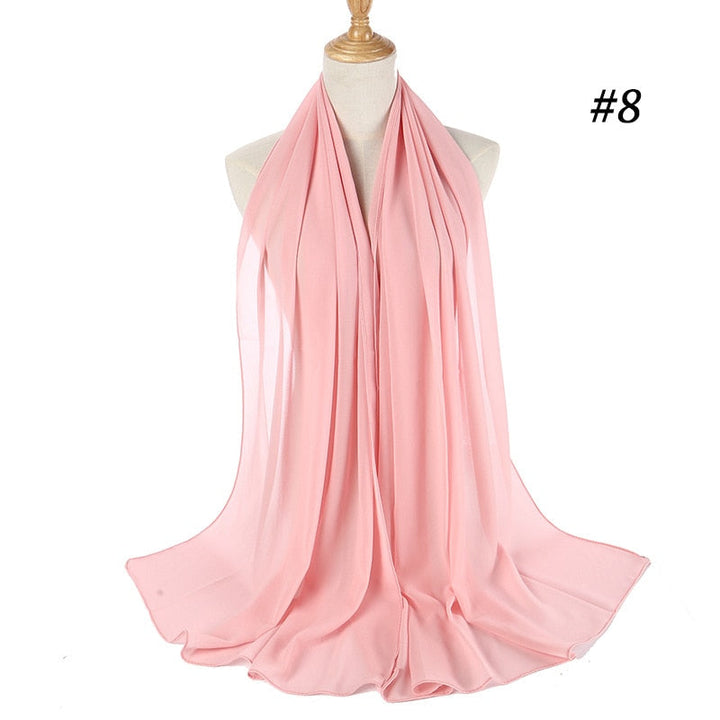 Elegant Chiffon Hijab Pannebånd för Kvinnor
