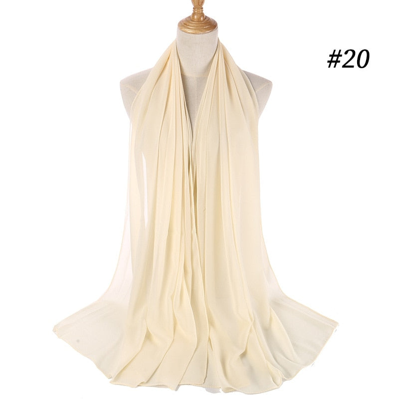 Elegant Chiffon Hijab Pannebånd för Kvinnor