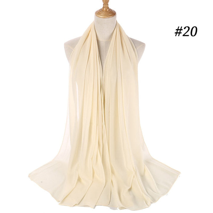Elegant Chiffon Hijab Pannebånd för Kvinnor