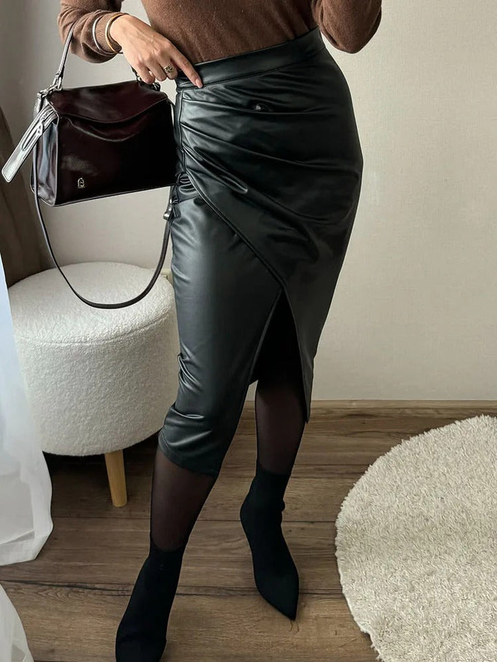 Elegant Midiskjört för Dam med Hög Midja