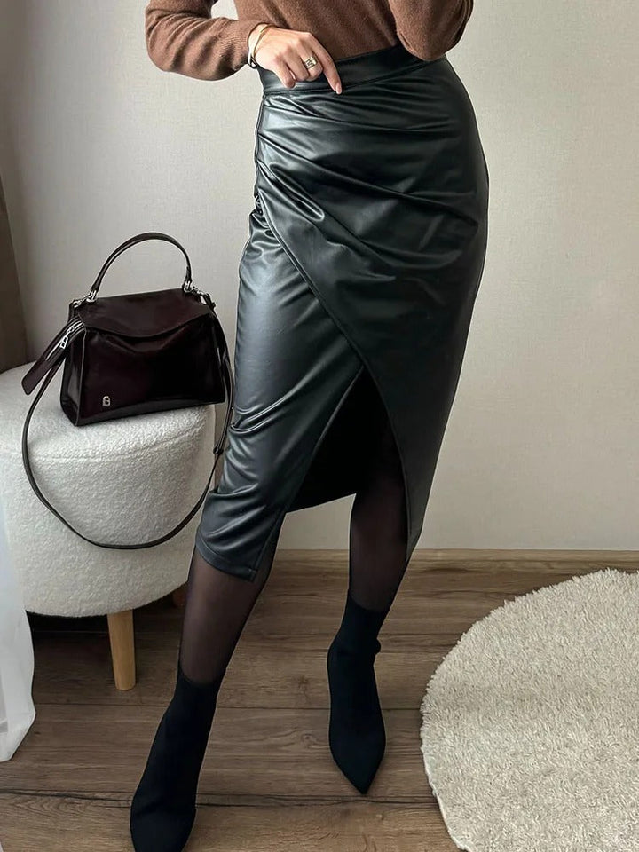 Elegant Midiskjört för Dam med Hög Midja