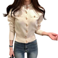 Elegant Enkelbrystet Cardigan för Dam – Perfekt Lagplagg