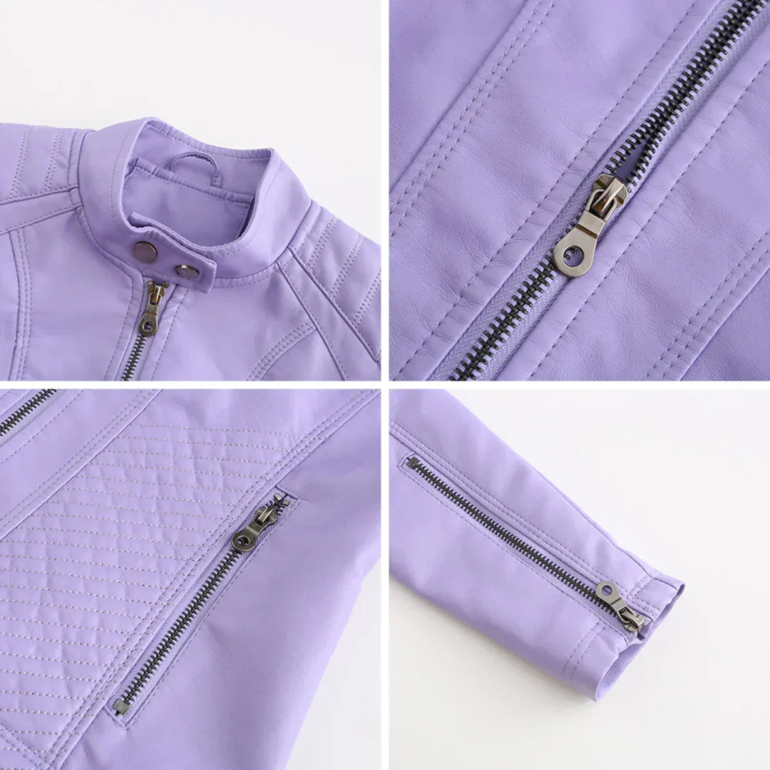 Snygg damejacka | Klassisk bikerdesign