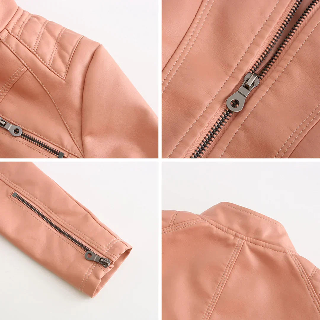 Snygg damejacka | Klassisk bikerdesign