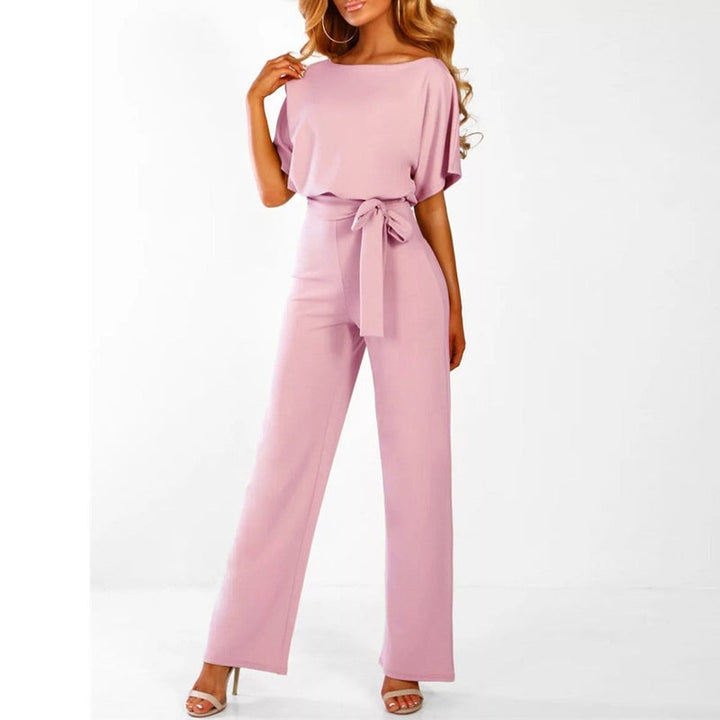 Dam Jumpsuit med Snöring i Midjan – Elegant och Bekväm