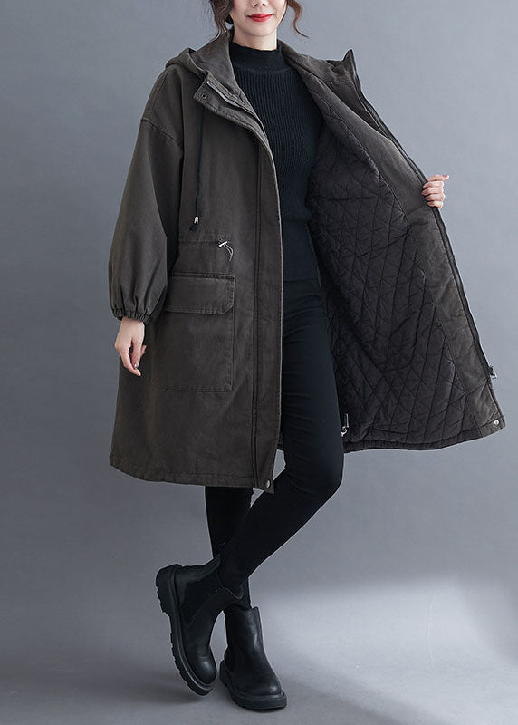 Elegant Damekåpe med Huva – Stilfull Komfort för Vinter