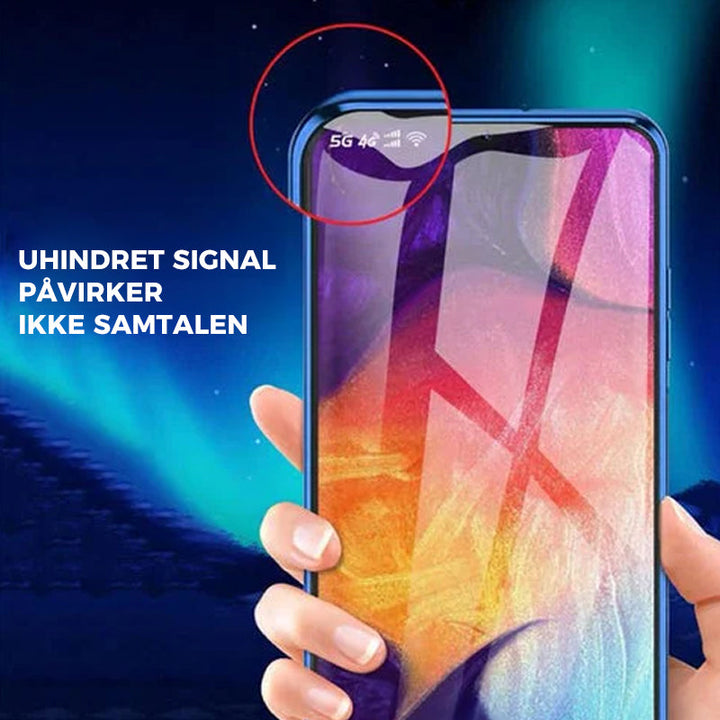Dobbeltsidig Magnetisk Telefonveske - Herdet Glassbeskyttelse