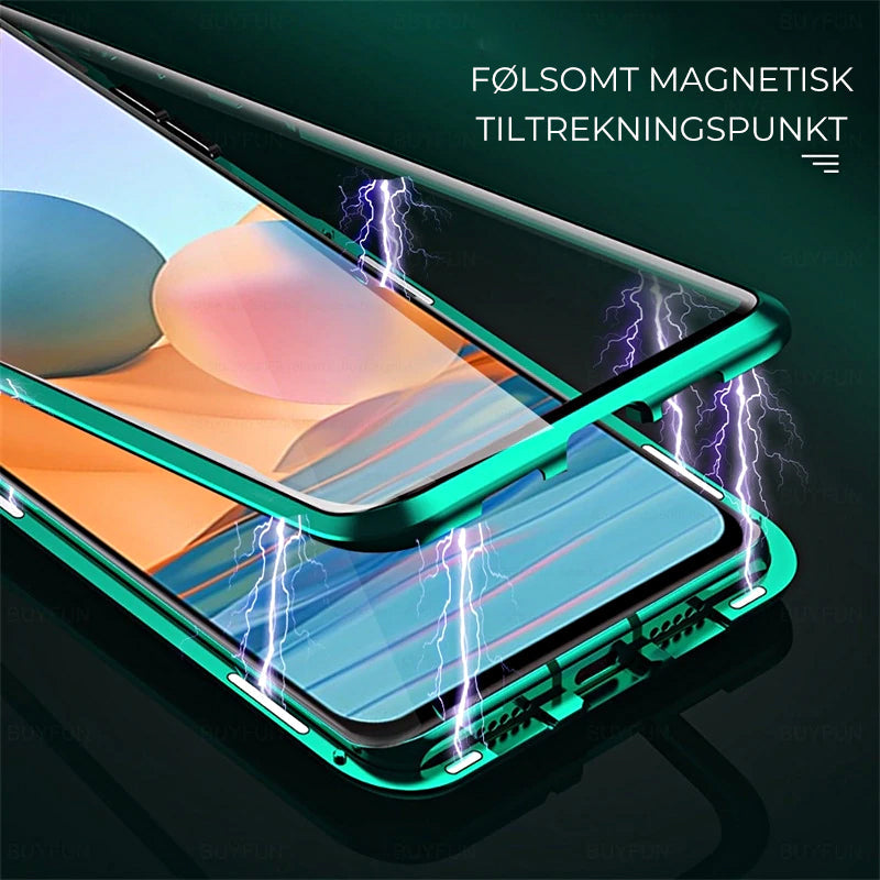 Dobbeltsidig Magnetisk Telefonveske - Herdet Glassbeskyttelse