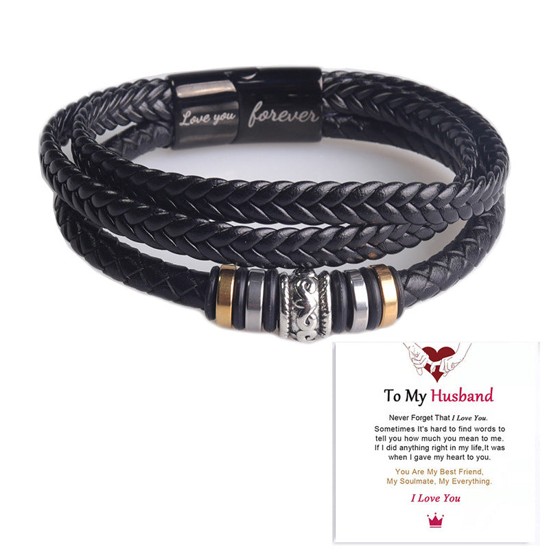 Elegant Flettet Armband - Rustfritt Stål Magnetisk Lås