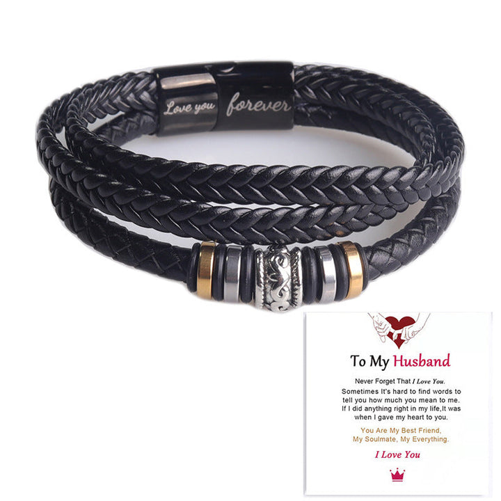 Elegant Flettet Armband - Rustfritt Stål Magnetisk Lås