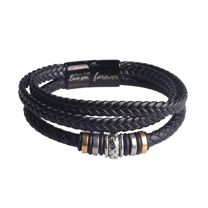 Elegant Flettet Armband - Rustfritt Stål Magnetisk Lås
