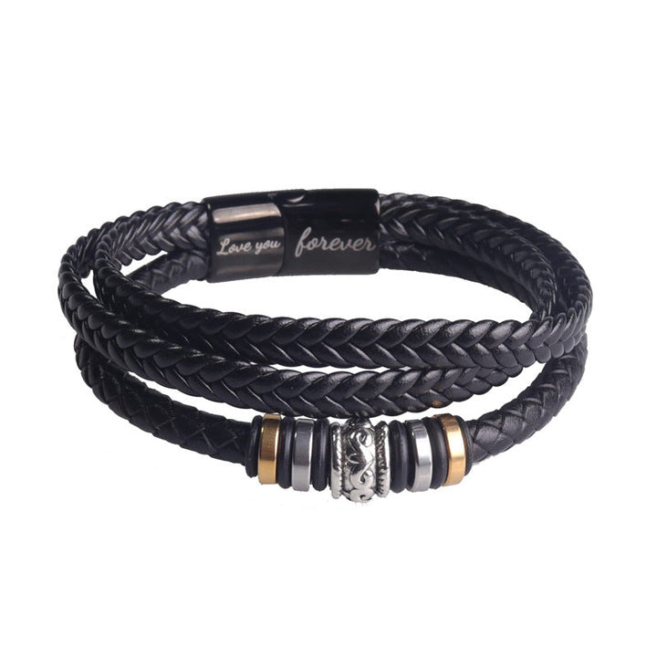 Elegant Flettet Armband - Rustfritt Stål Magnetisk Lås