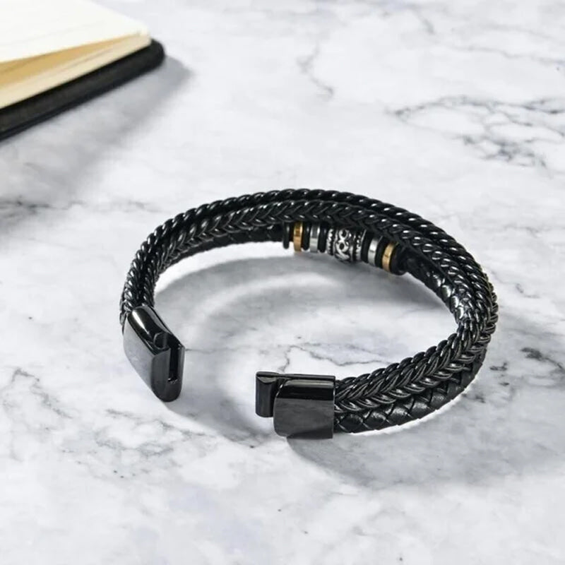 Elegant Flettet Armband - Rustfritt Stål Magnetisk Lås