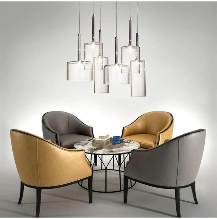 Elegant Glasstaklampe för Spisebord – Skapa Stämning