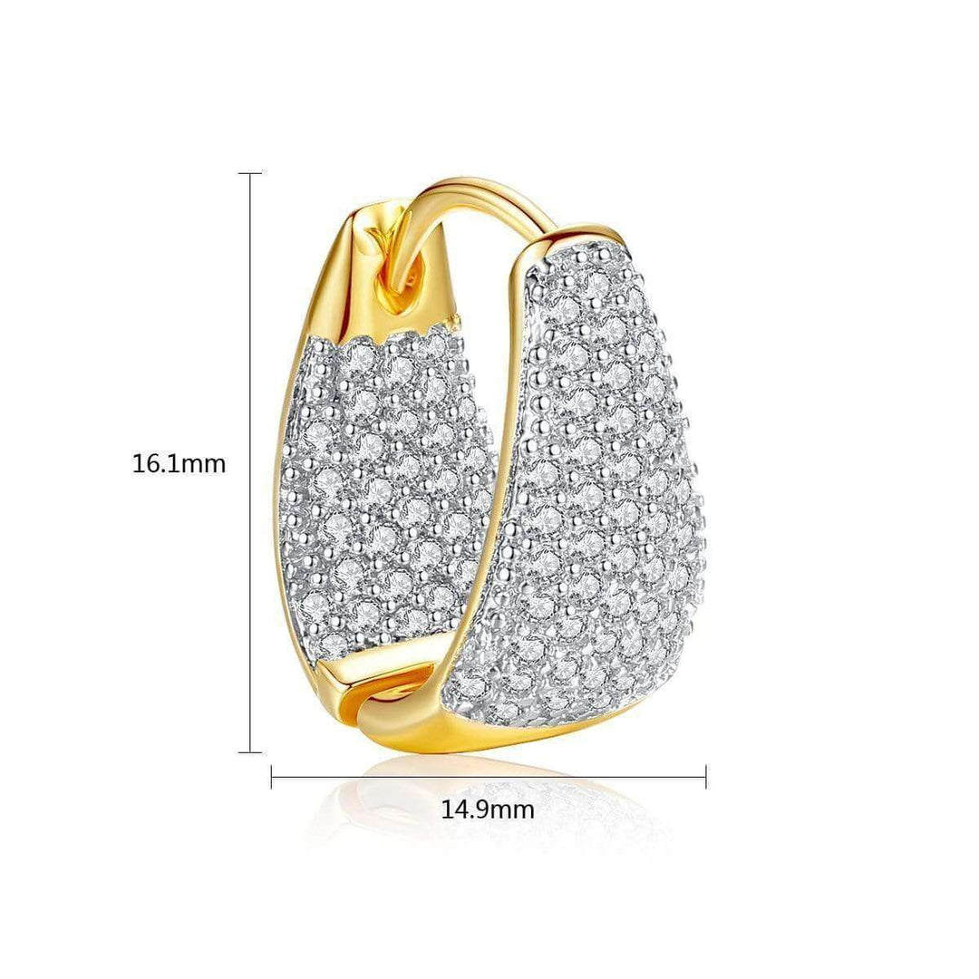 Kvinnor Huggie Hoop Öredobber i Sterling Silver