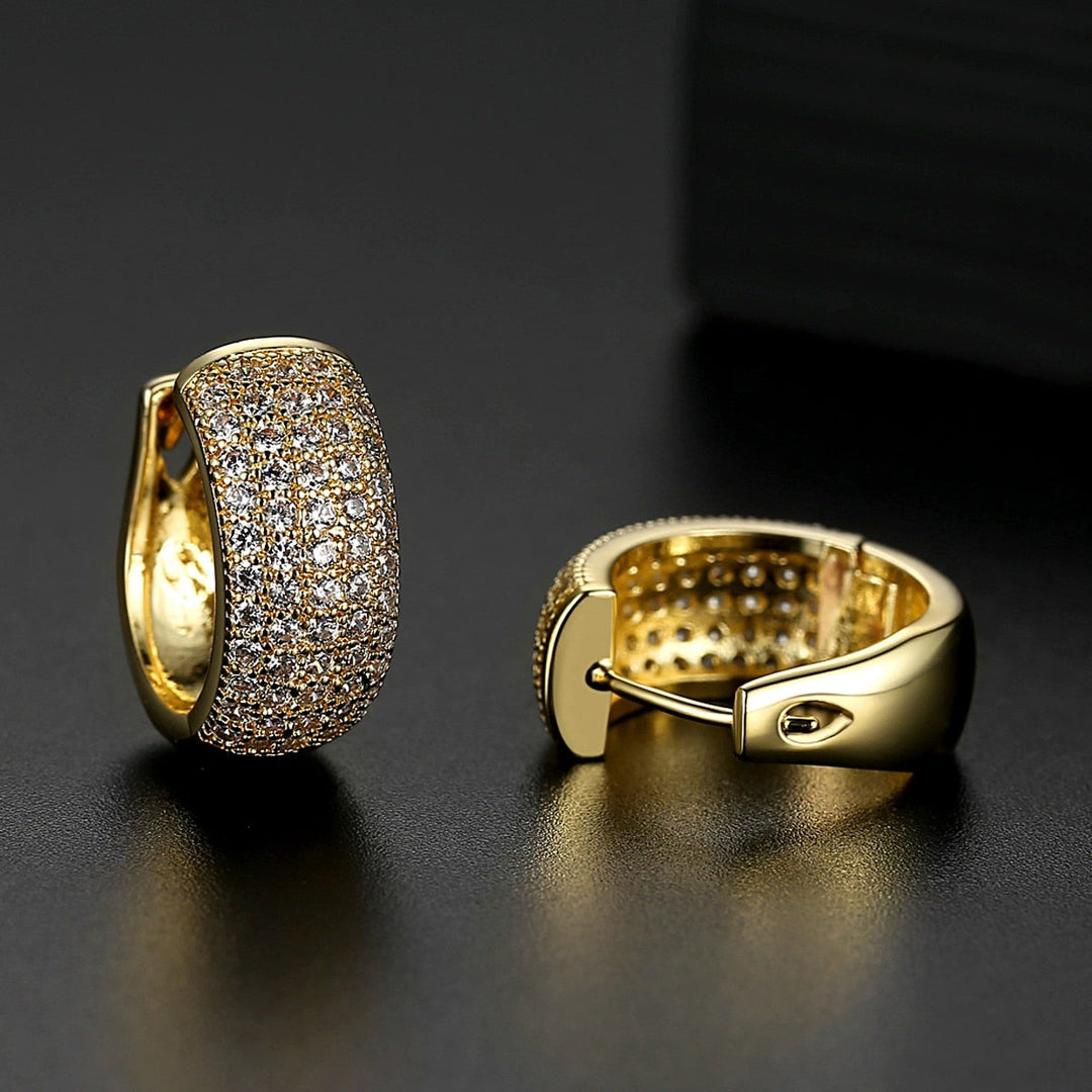 Kvinnor Huggie Hoop Öredobber i Sterling Silver