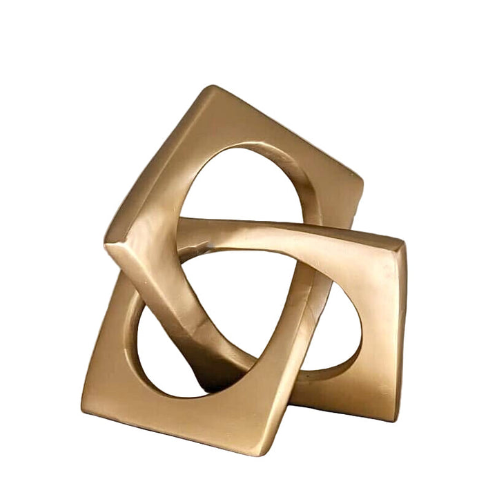 Elegant Knuteskulptur i Guld för Modern Hem