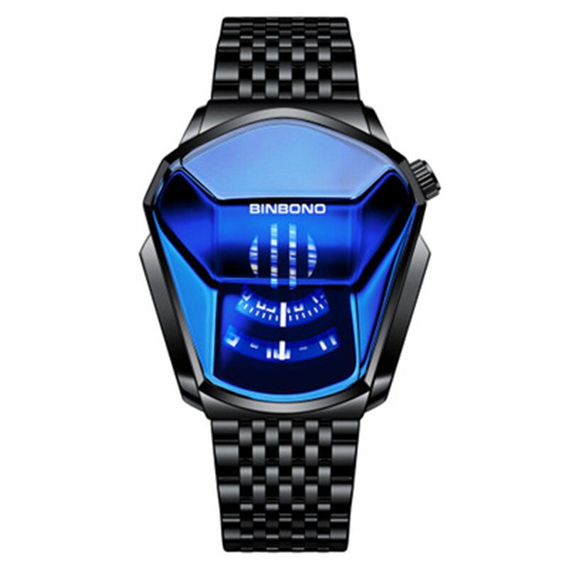 Herr Geometrisk Kvartsur – Precision och Stil för Varje Tillfälle